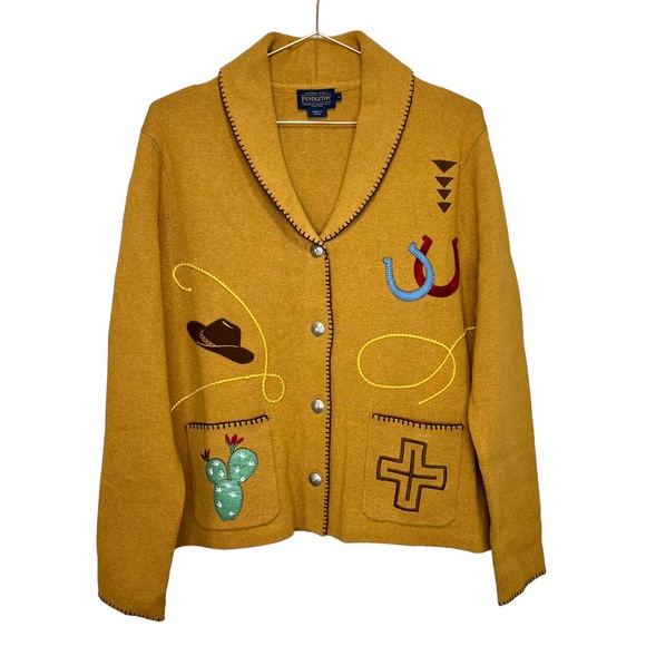 NEW Free People x Pendleton Souvenir Western Cardigan Large - Picture 4 of 10